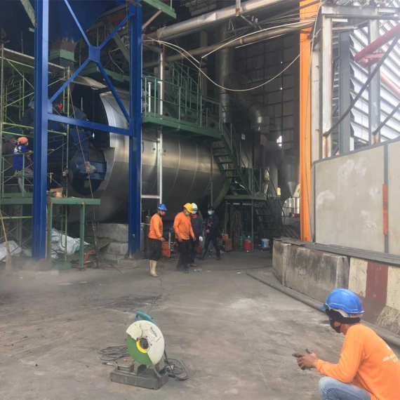 งานแท่นเครื่องระบบบำบัดน้ำเสีย